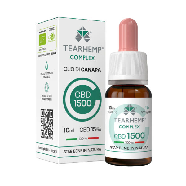 OLIO DI CANAPA 15% TEARHEMP® COMPLEX biologico certificato