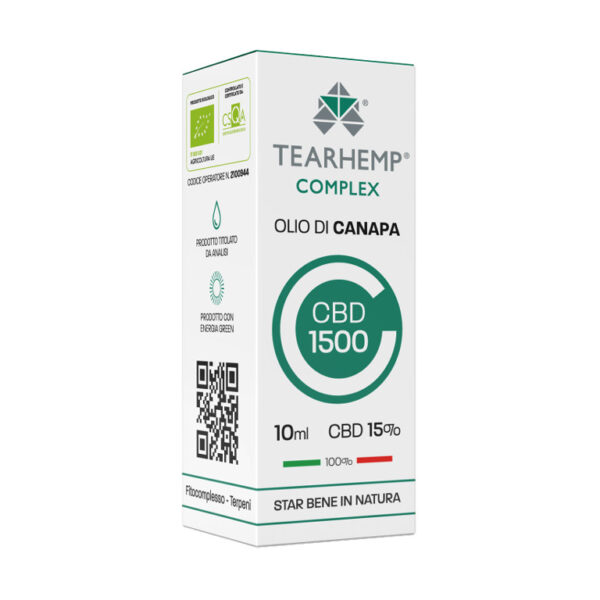 OLIO DI CANAPA 15% TEARHEMP® COMPLEX biologico certificato - immagine 2